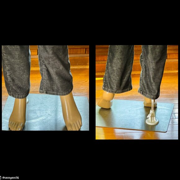 ⭐️HP⭐VERSACE COUTURE JEANS▪️Dark Gray Distressed Corduroy Low Rise Bootcut Jeans - Picture 6 of 9